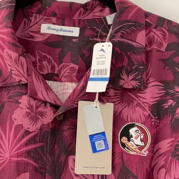 Tommy Bahama FSU Collegiate Bahama Coast Nuevo Fronds Shirt - NWT - Size XL - Picture 4 of 6